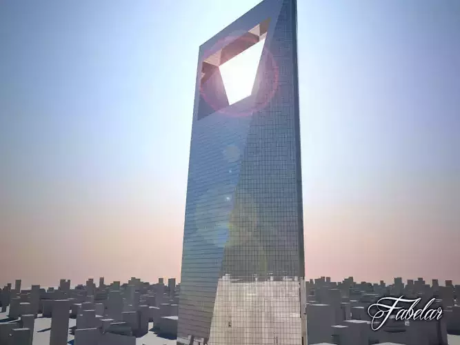 Buildin 28 Shangai WFC Low-poly 3D model