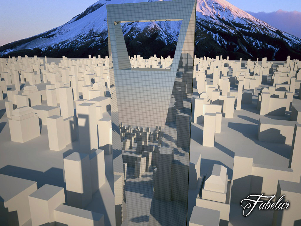 Buildin 28 Shangai WFC Low-poly 3D model_1