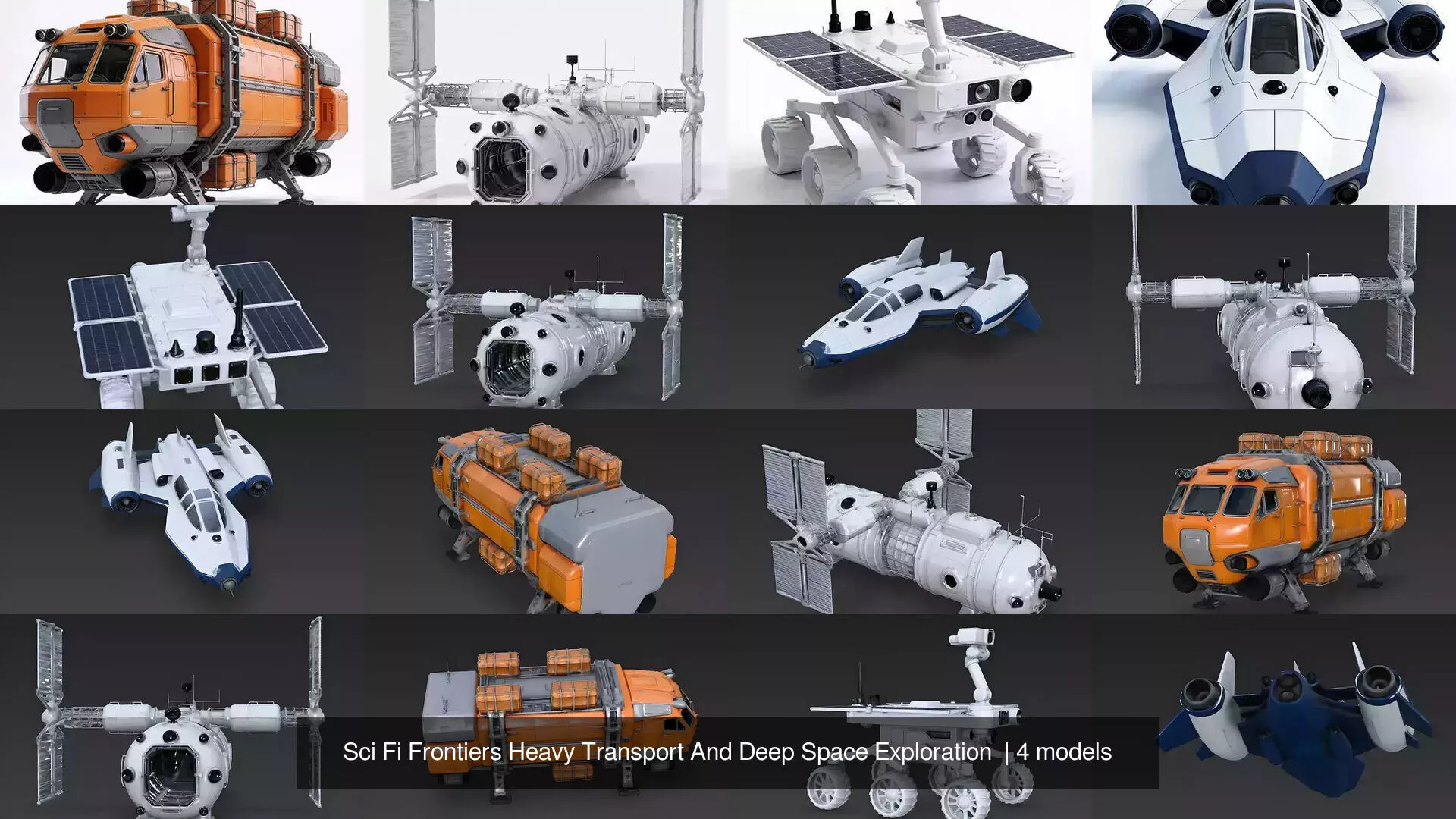 Sci Fi Frontiers Heavy Transport And Deep Space Exploration 3D Model Pack