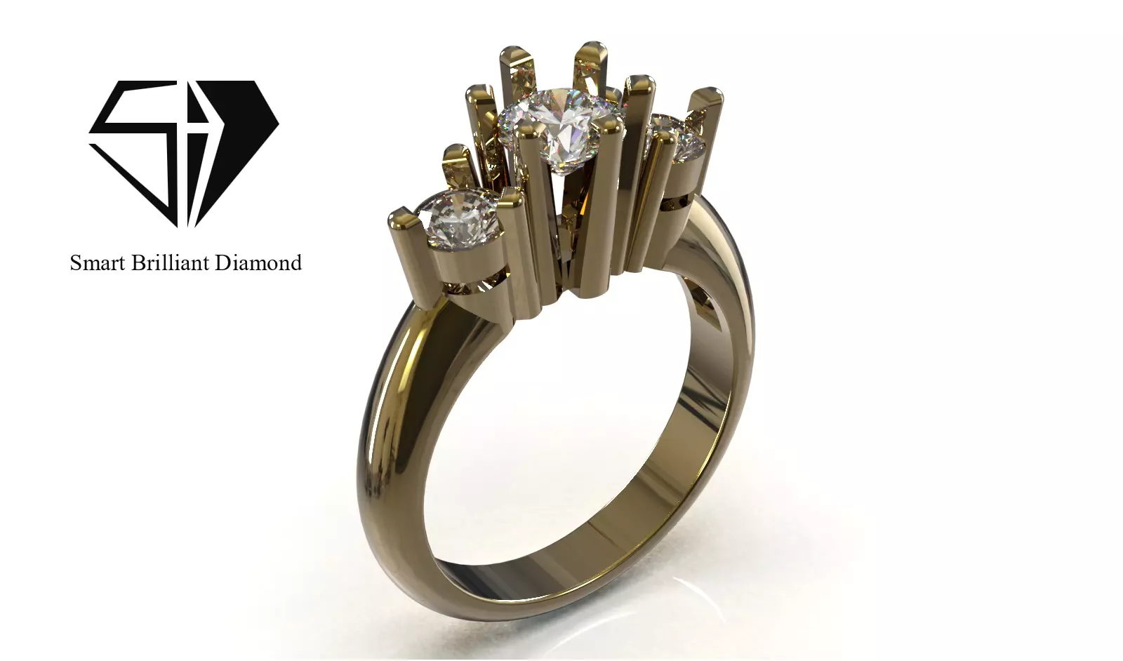 Royal Crown Solitaire Ring sr0144 3D print model