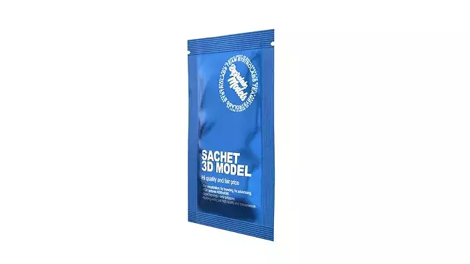 Sachet Low-poly 3D model 4