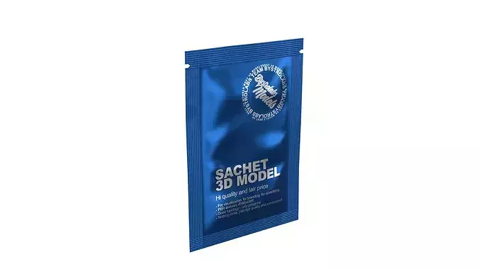 Sachet Low-poly 3D model 5