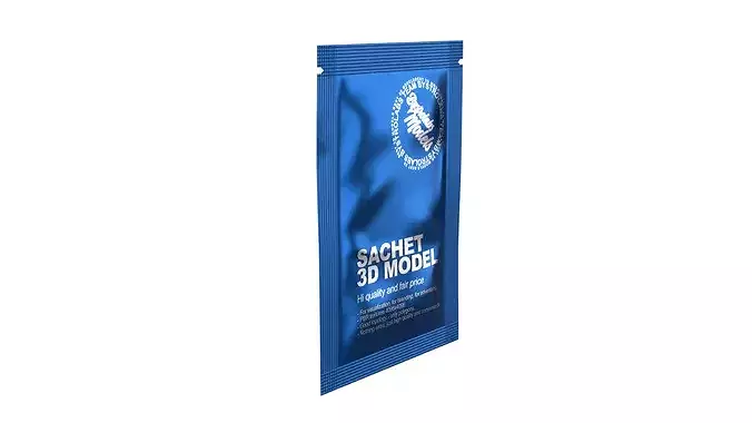 Sachet Low-poly 3D model 6