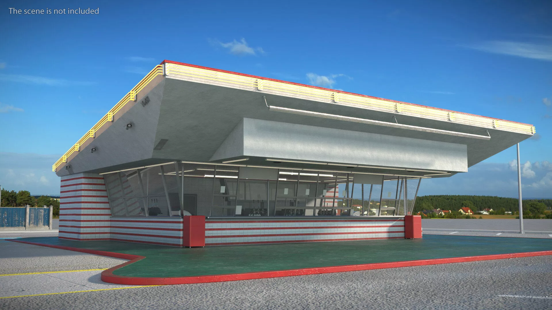 Retro Fast Food Restaurant 3D model