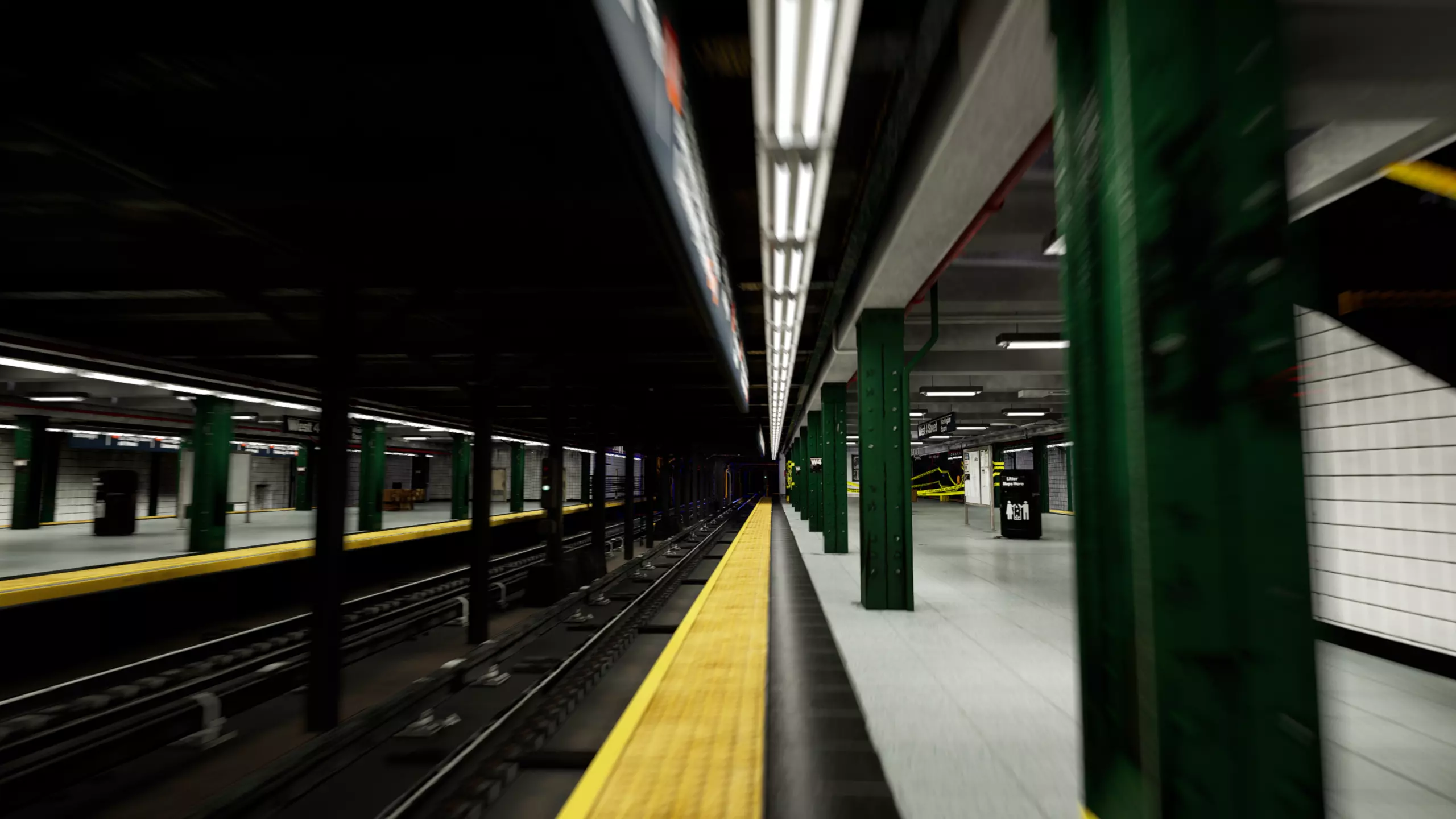 NYC Subway Station Ultra Detailed PBR Environment Low-poly 3D model