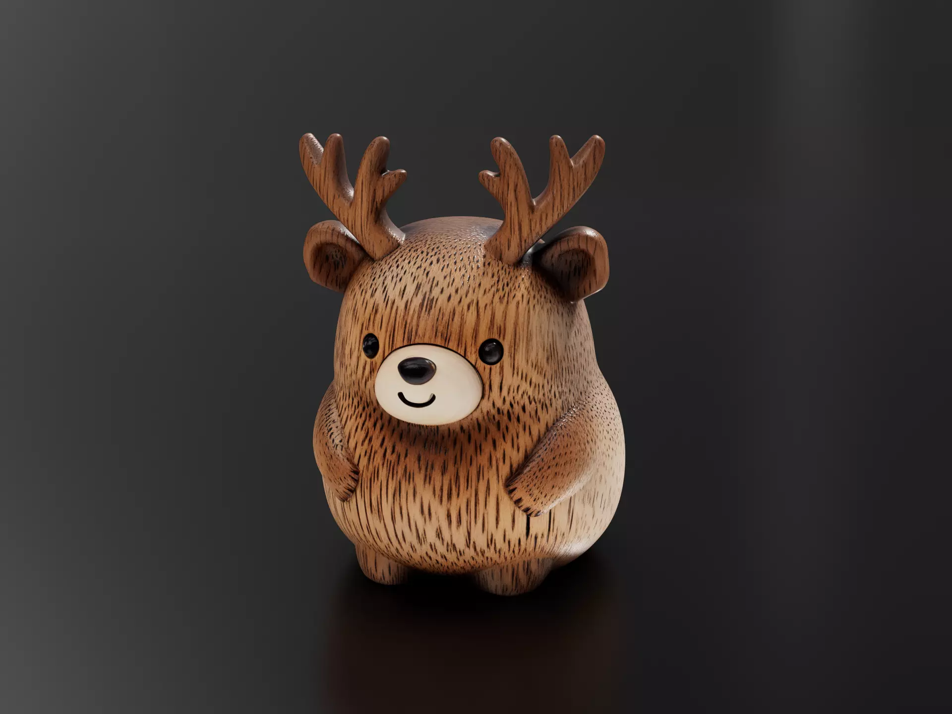 Wooden deer toy 01 3D print model