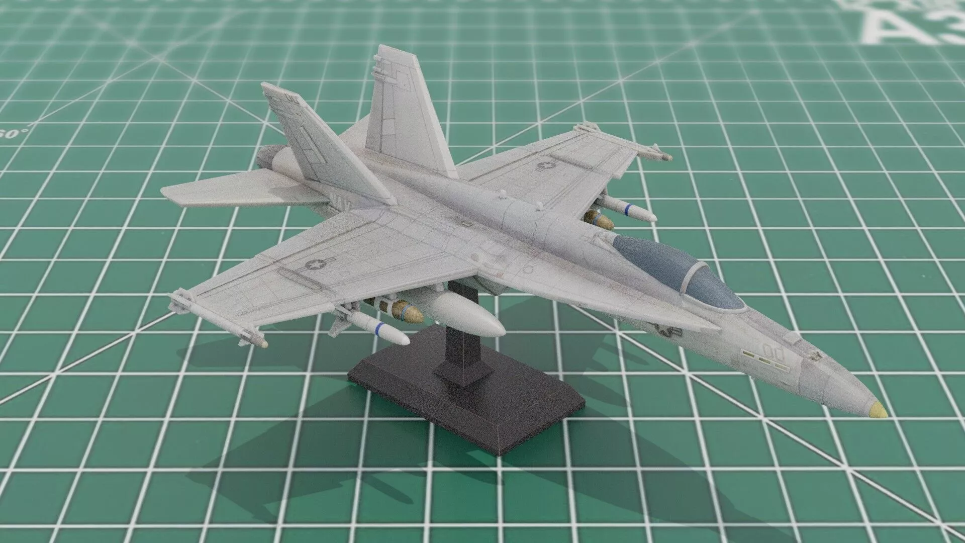 FA18E Super Hornet US Navy Fighter Jet 3D Print Model 3D print model