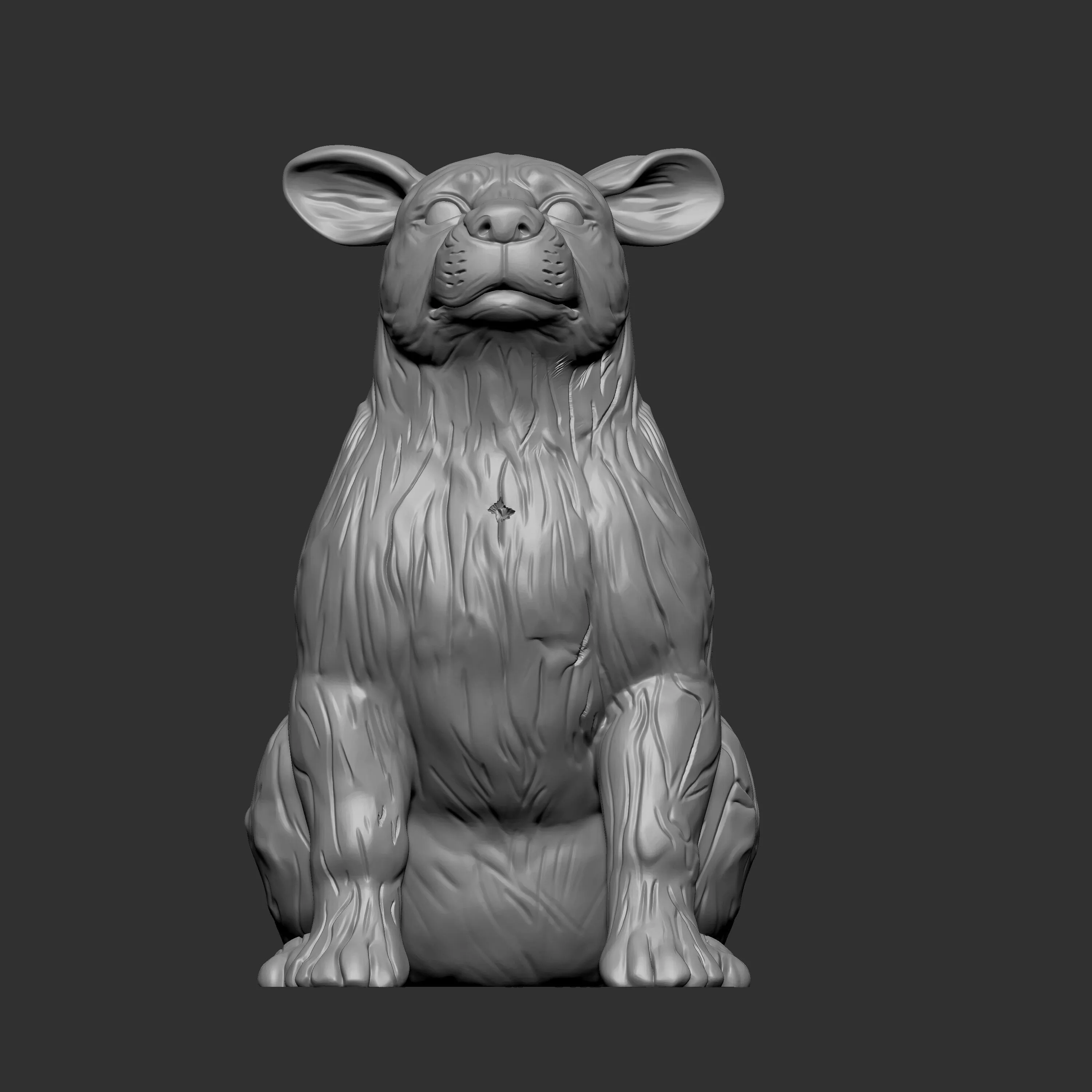 digital sculpture of a bear 3D print model