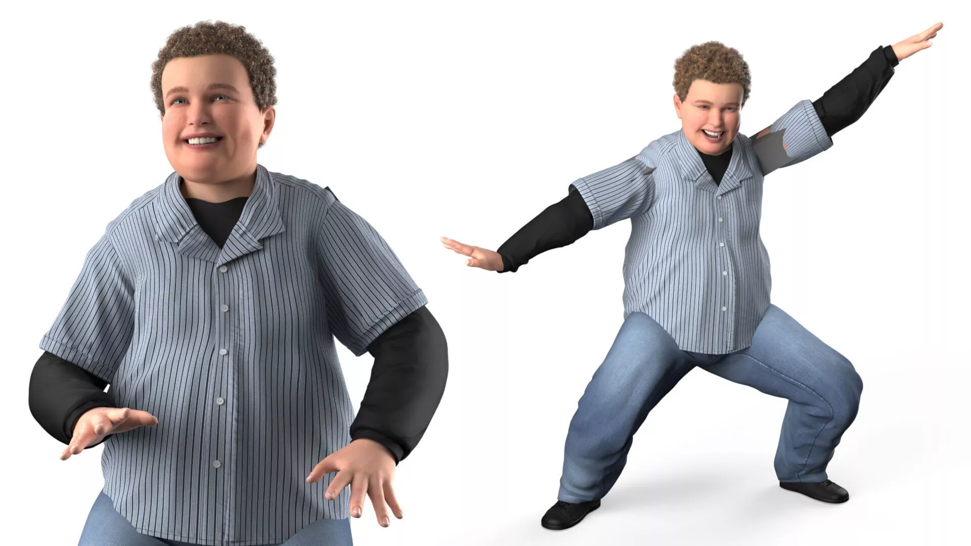 Fat Boy Rigged for Maya 3D model