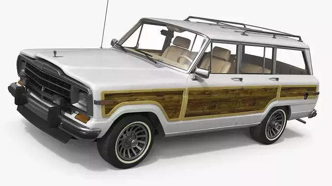 1991 Jeep Grand Wagoneer 3D model 2