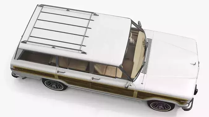 1991 Jeep Grand Wagoneer 3D model 7