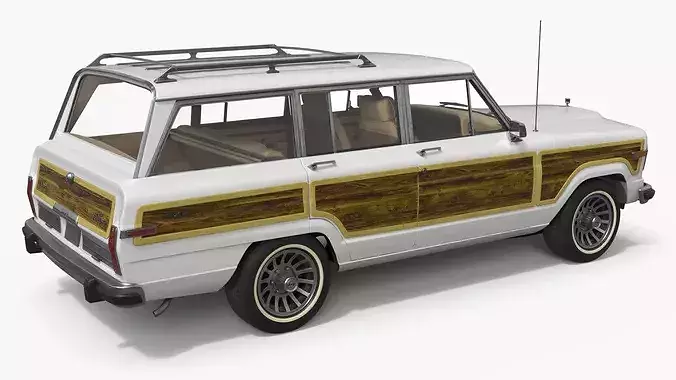 1991 Jeep Grand Wagoneer 3D model 6