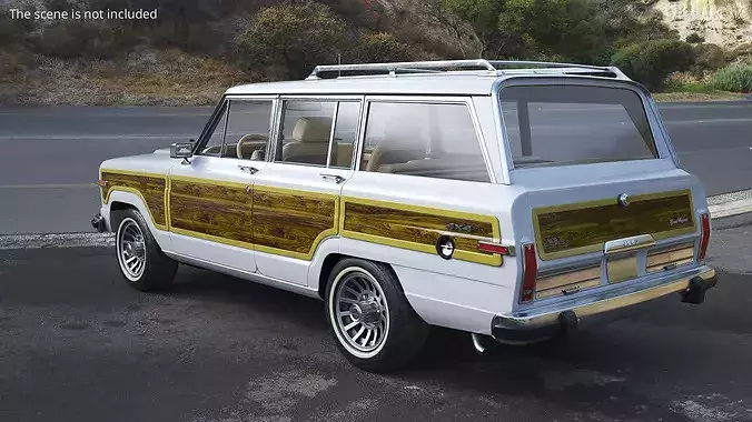 1991 Jeep Grand Wagoneer 3D model 3
