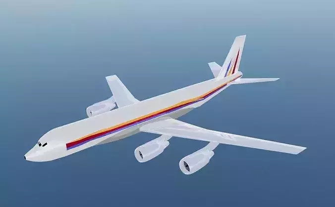 DC-8-50 CFM Style 1950s Jetliner - Custom Quad Engine