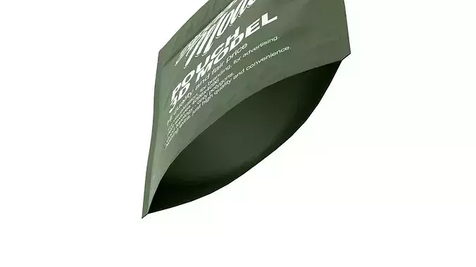 Standup Pouch with Zipper Low-poly 3D model 7