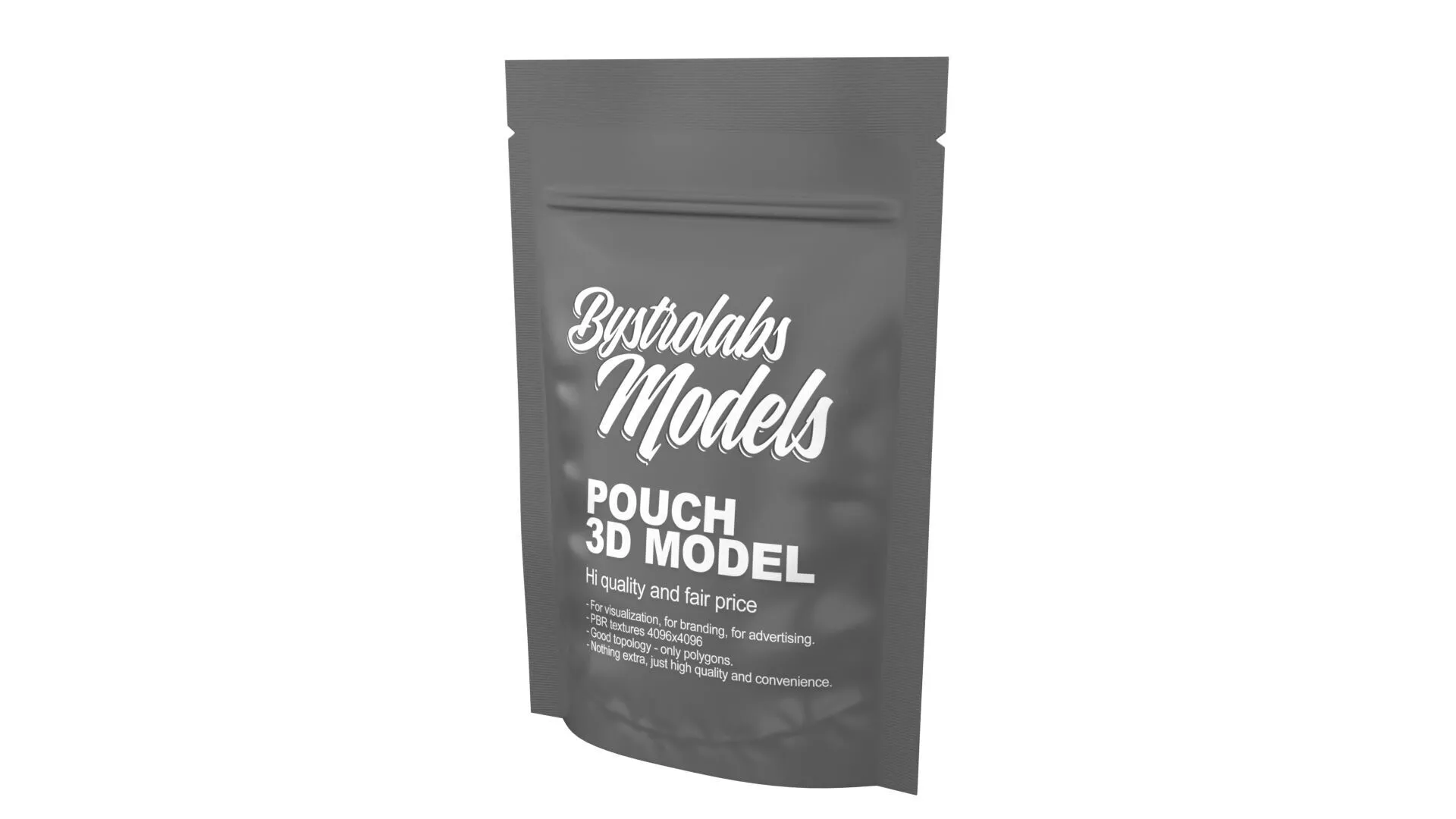 Standup Pouch Low-poly 3D model