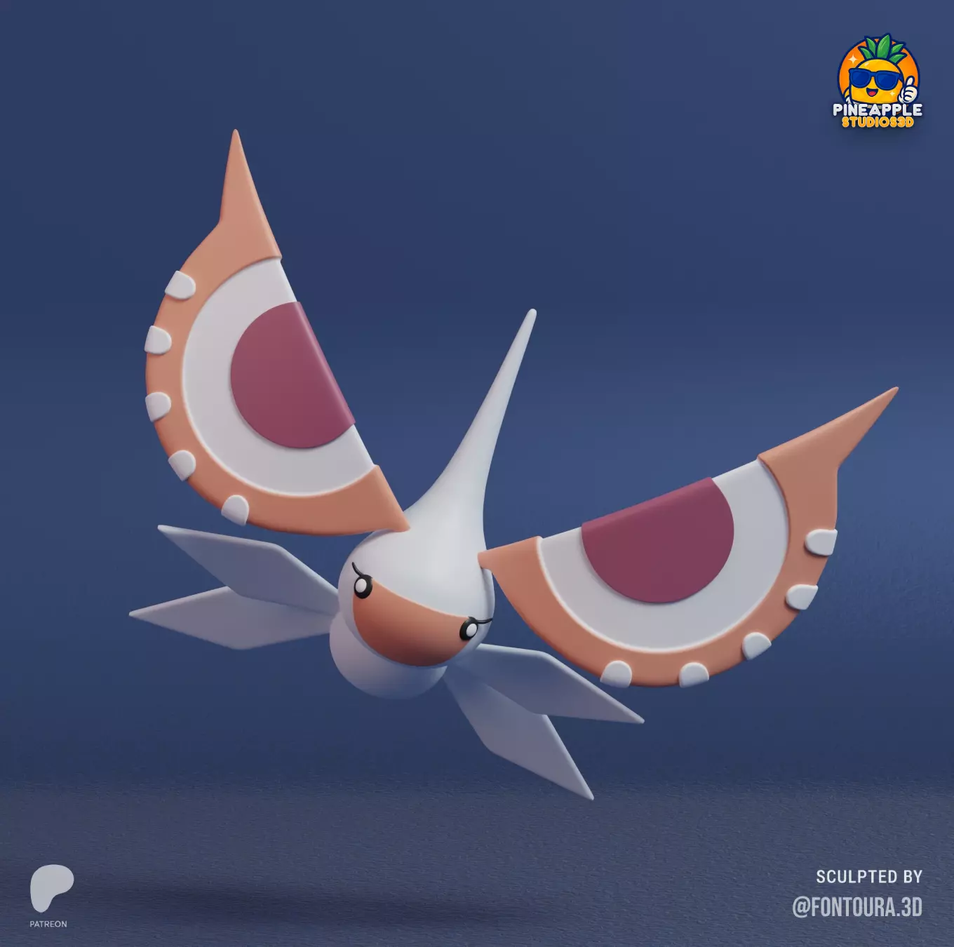 Pokemon - Masquerain 3MF MULTICOLOR 3D print model