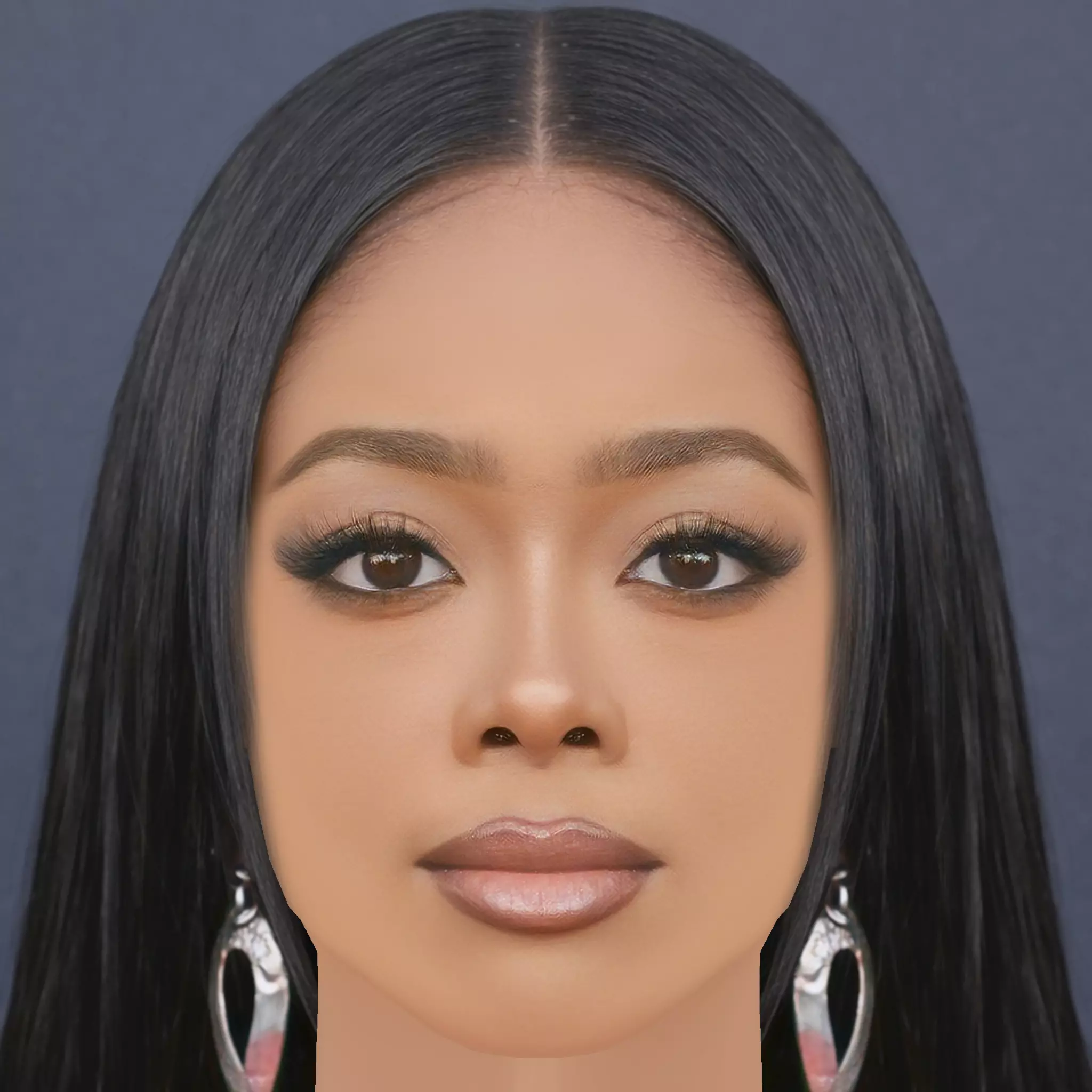 Skai Jackson Head - No Hair - Low poly head for game Low-poly 3D model