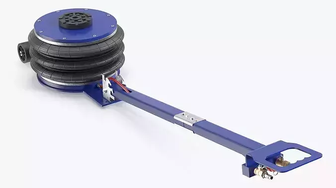 Folded Pneumatic Air Bag Jack 3D model 3