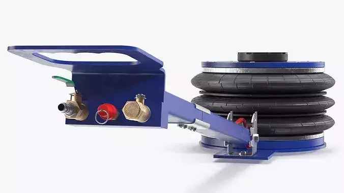 Folded Pneumatic Air Bag Jack 3D model 4