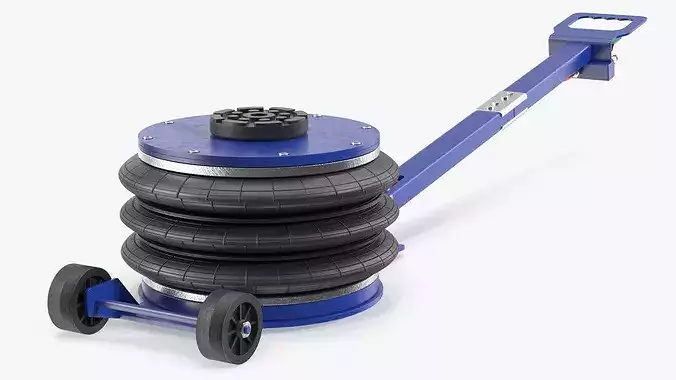 Folded Pneumatic Air Bag Jack 3D model