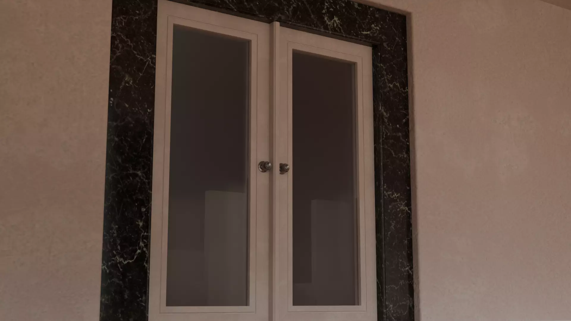modern low poly marble door Low-poly 3D model