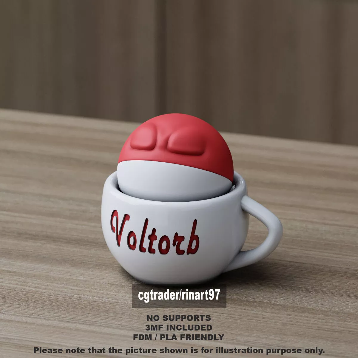 Voltorb in the chill cup 3D print model