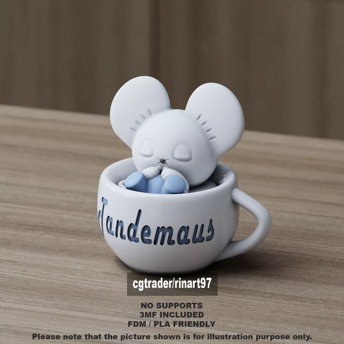 Tandemaus in the chill cup 3D print model