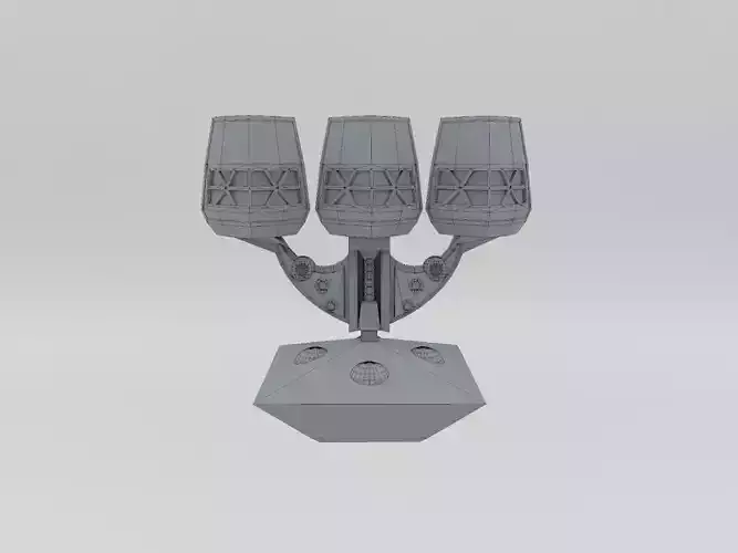 CANDELABRUM star wars ship with three lights