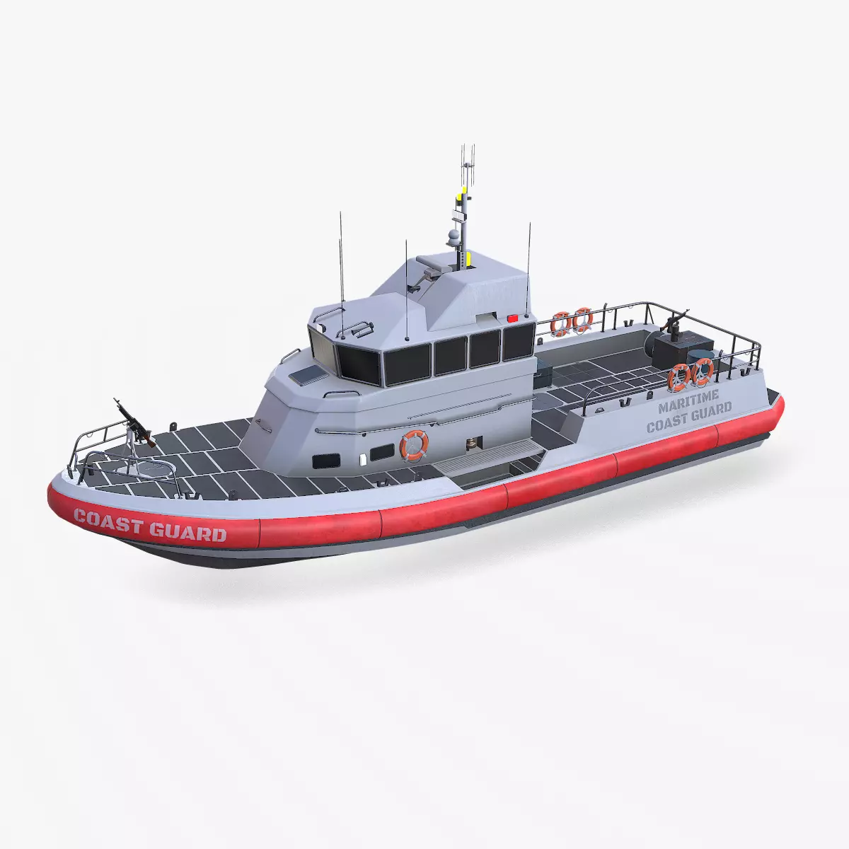 Coast Guard Patrol Boat Low-poly PBR Low-poly 3D model