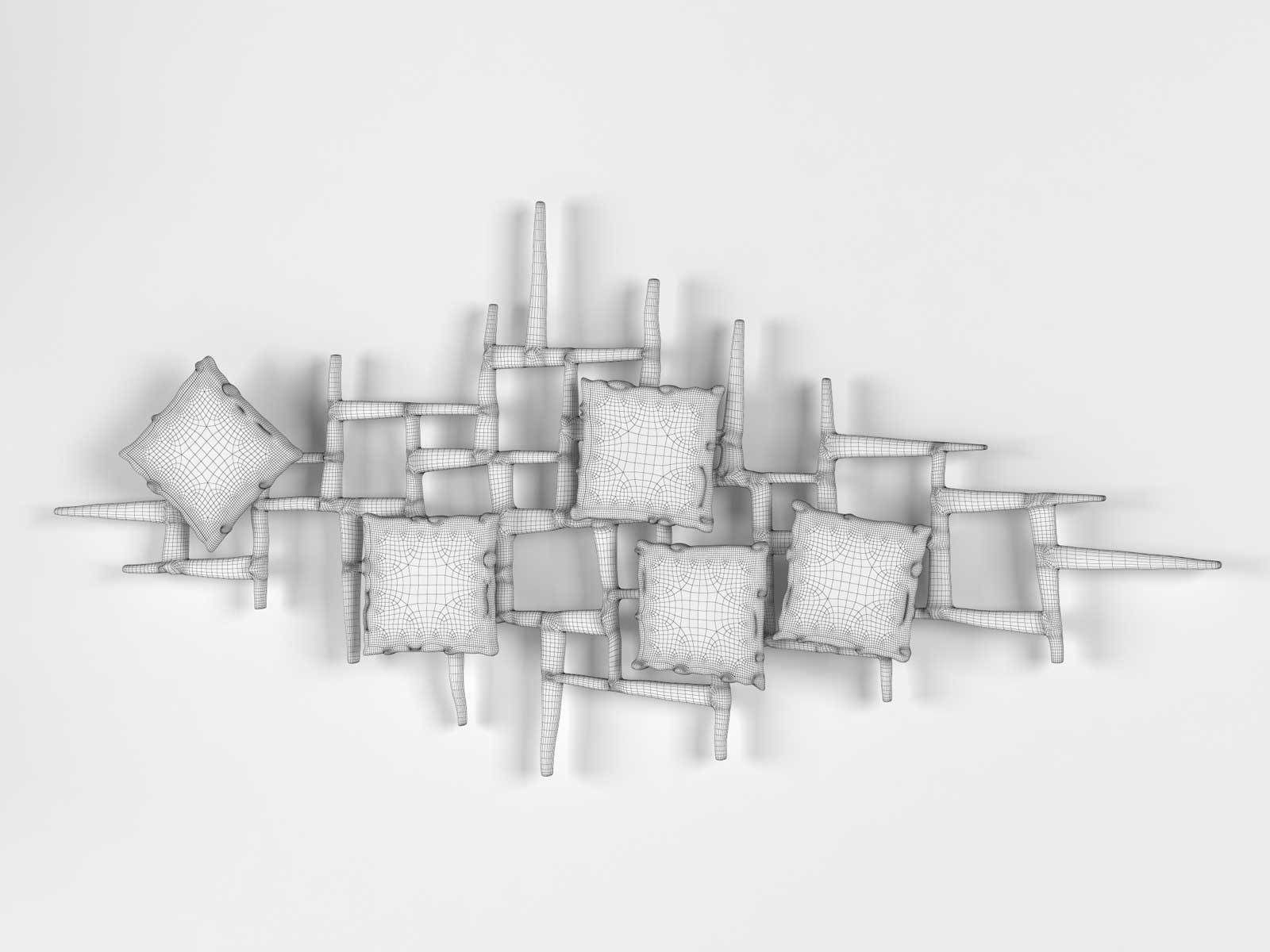 Brutalist Nails Sculptures 3D model_2