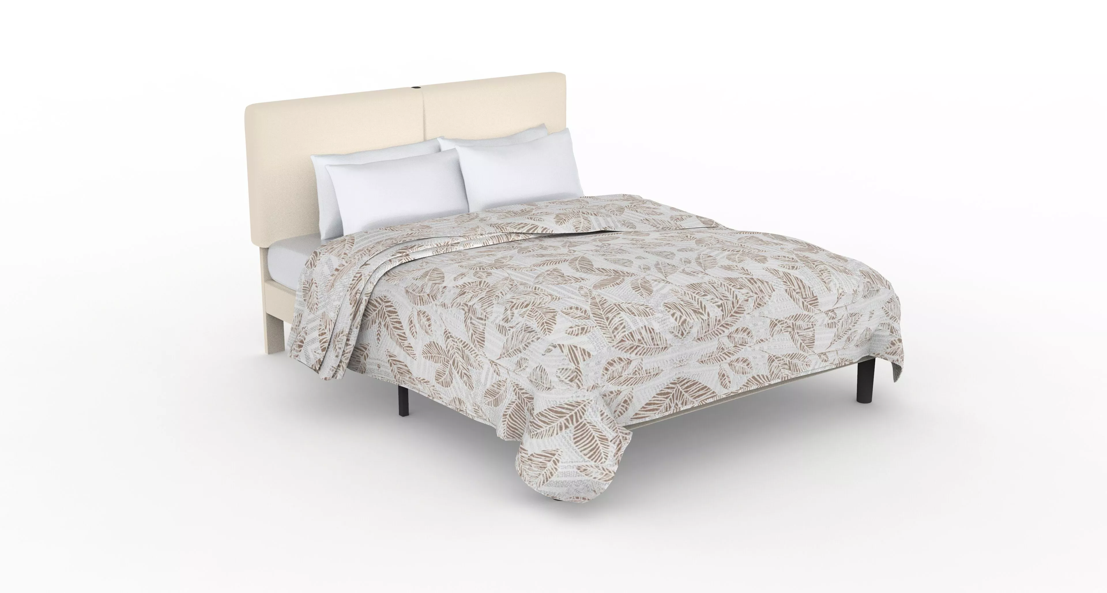 king bed Low-poly 3D model