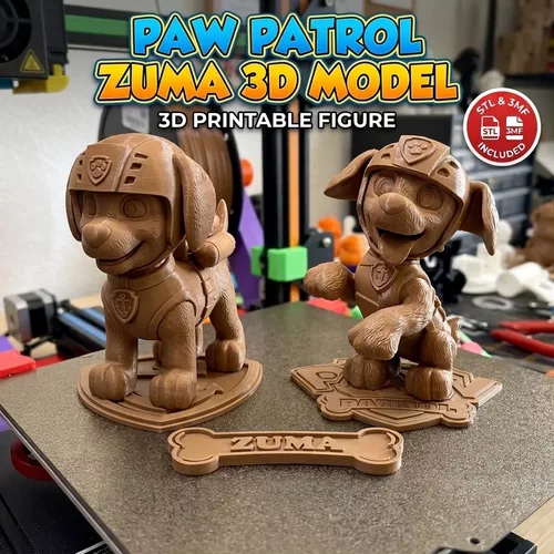 PAW Patrol Zuma  3D Printable Figure
