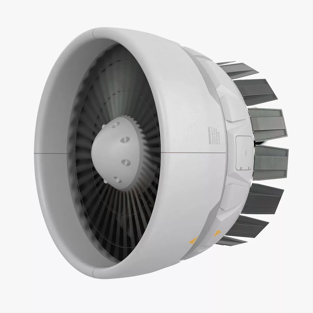 Propulsion Jet Rotor White Rigged for Cinema 4D 3D model