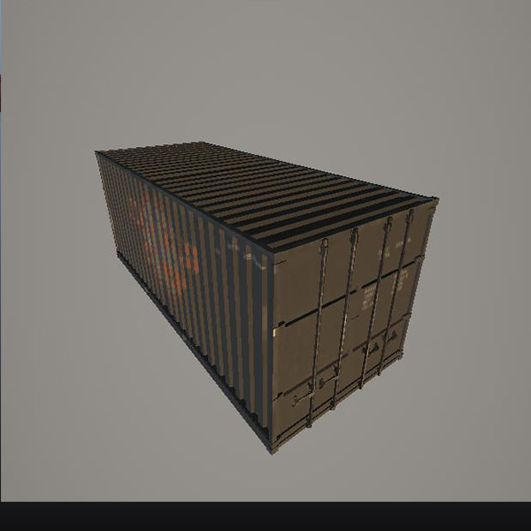 ISO Container Low-poly 3D model_6