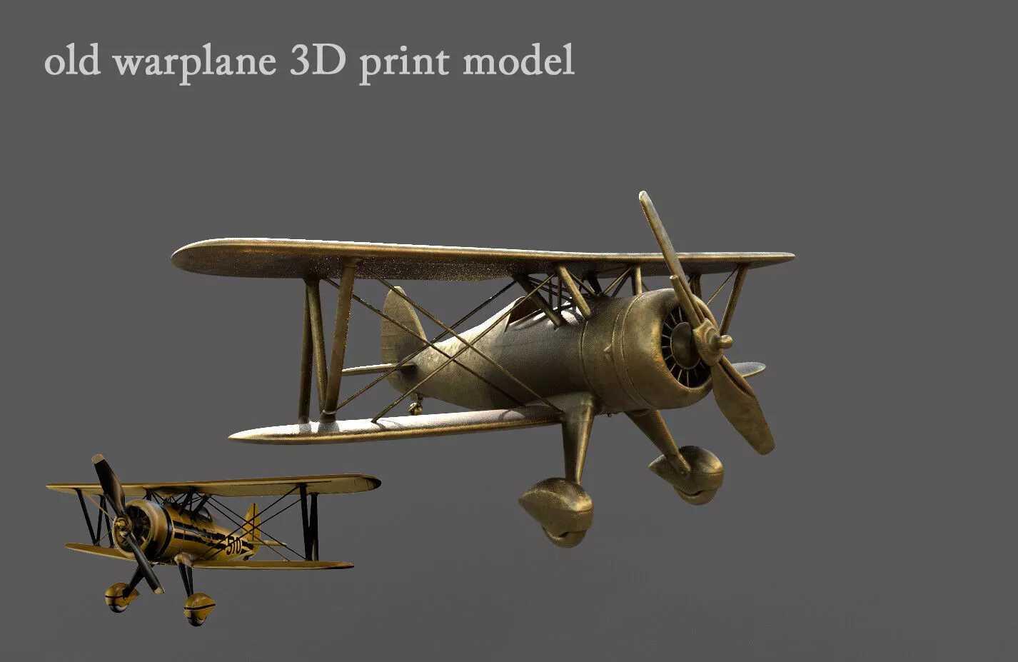 old warplane 3D print model 3D print model