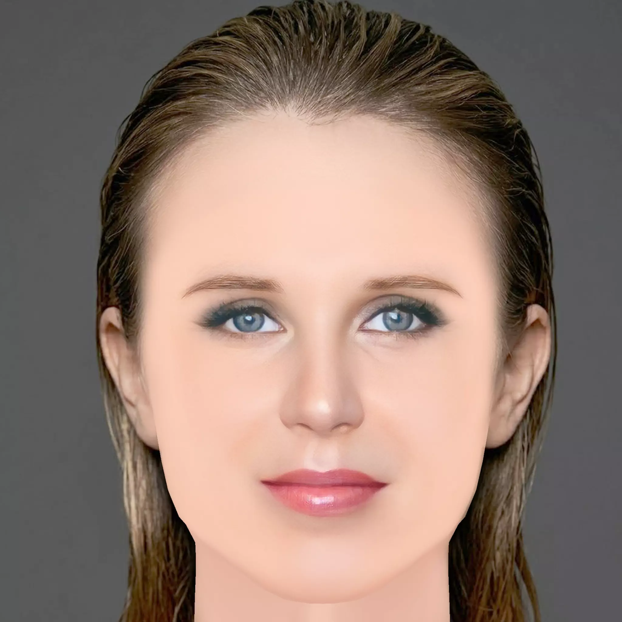 Tessa Hilton Head - No Hair - Low poly head for game Low-poly 3D model