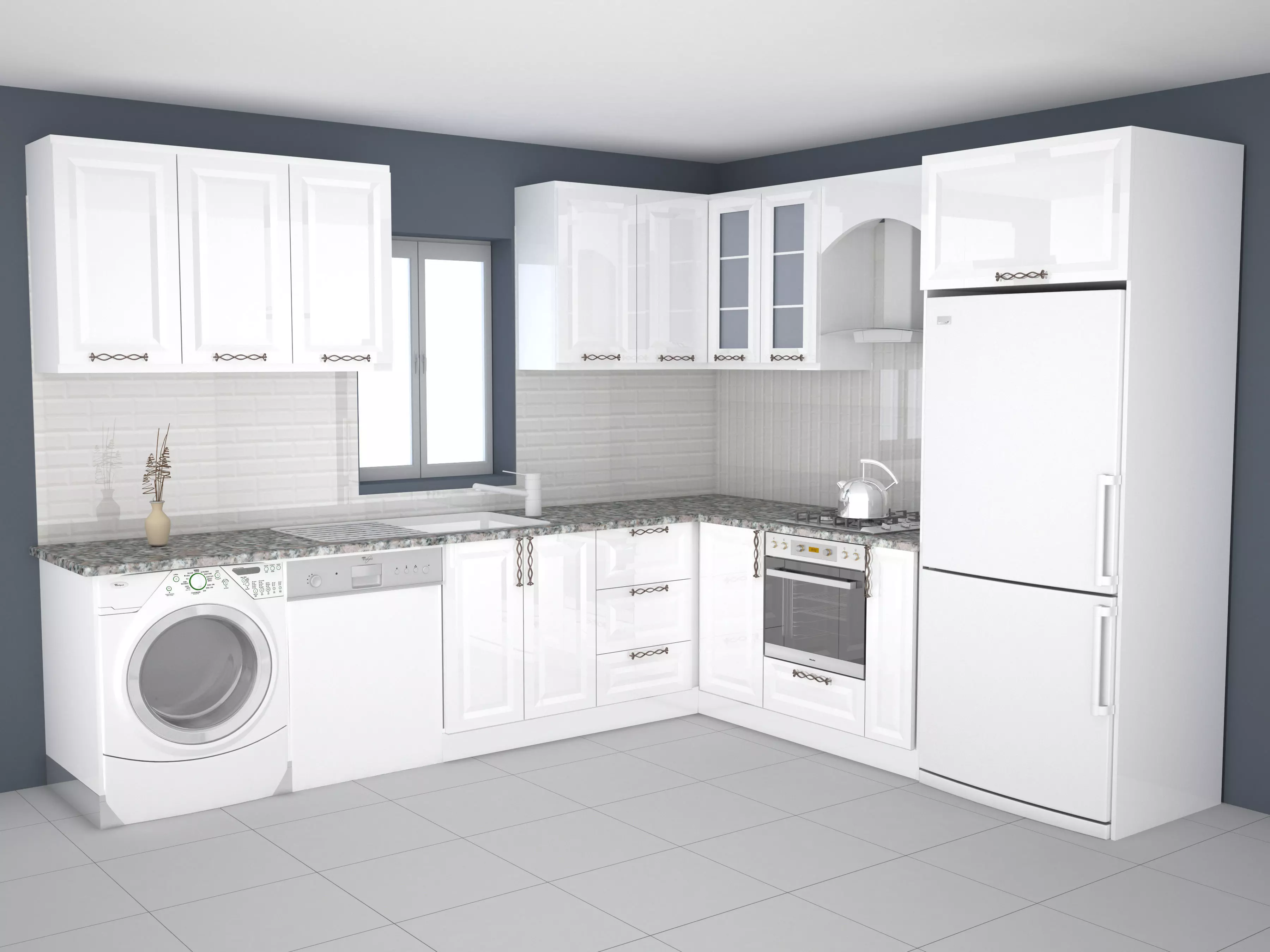 kitchen design 3D print model_0