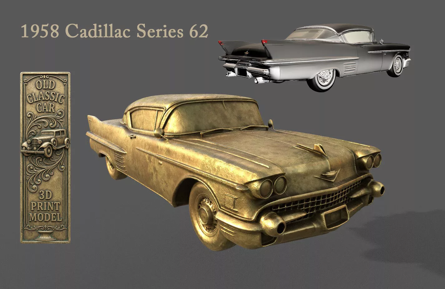 old classic car 3D print model 3D print model