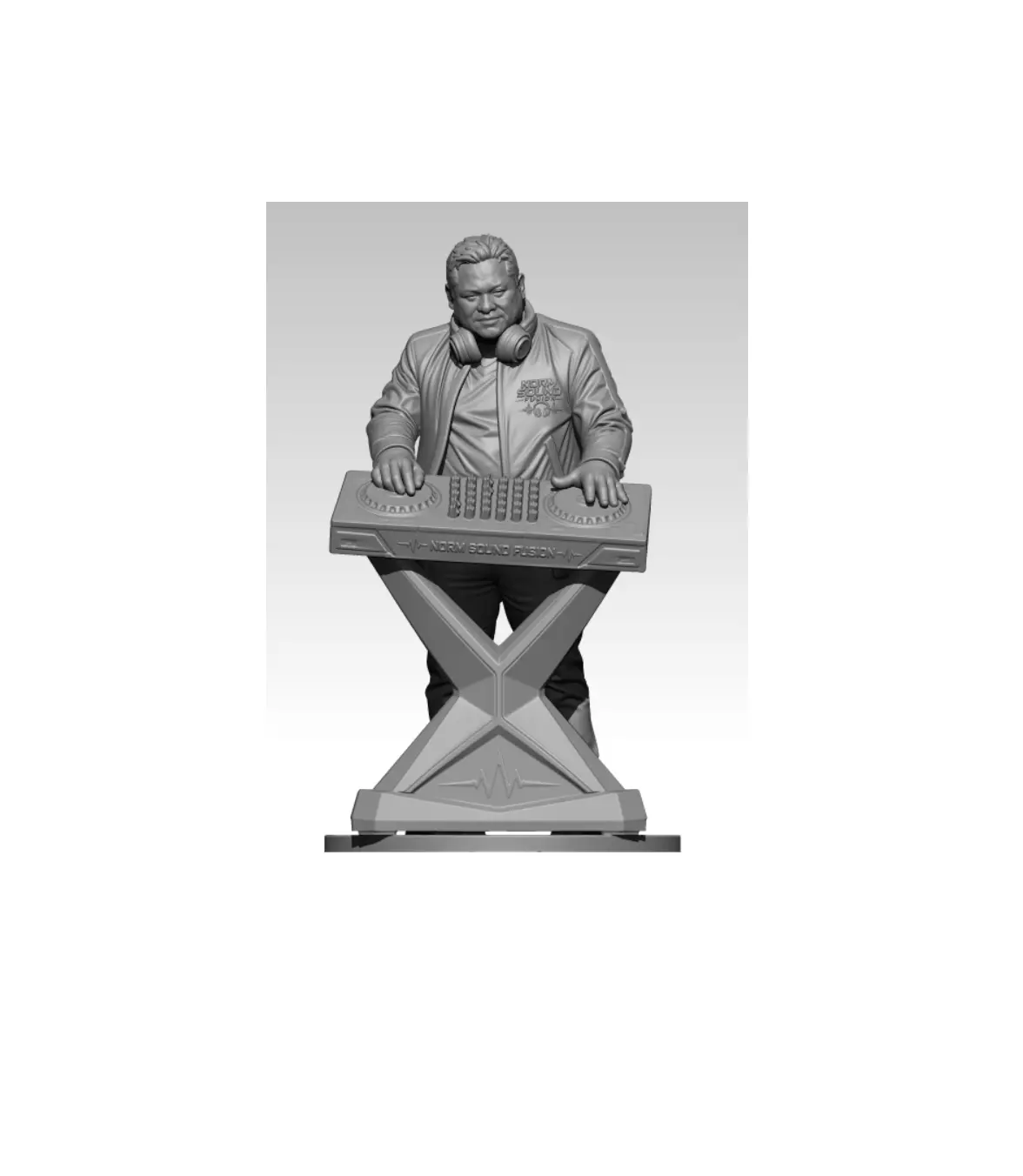 Anonymous DJ 3D Figure STL Model Professional Music Producer 3D print model