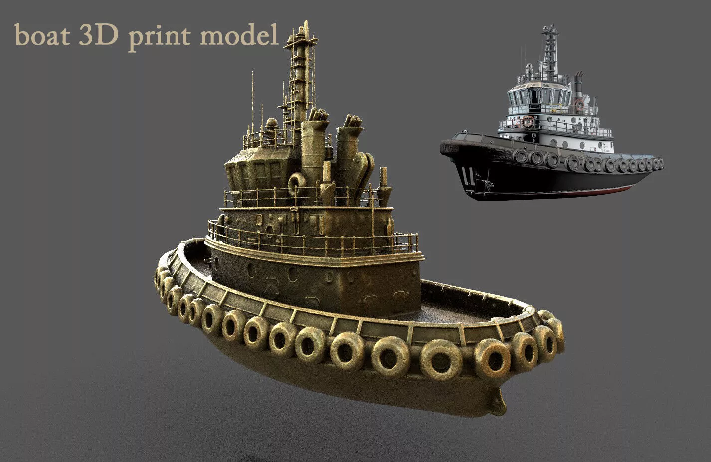 boat 3D print model 3D print model