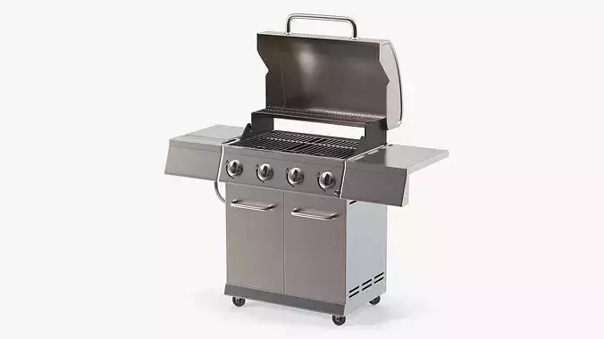 Four-Burner Outdoor Gas Grill 3D model