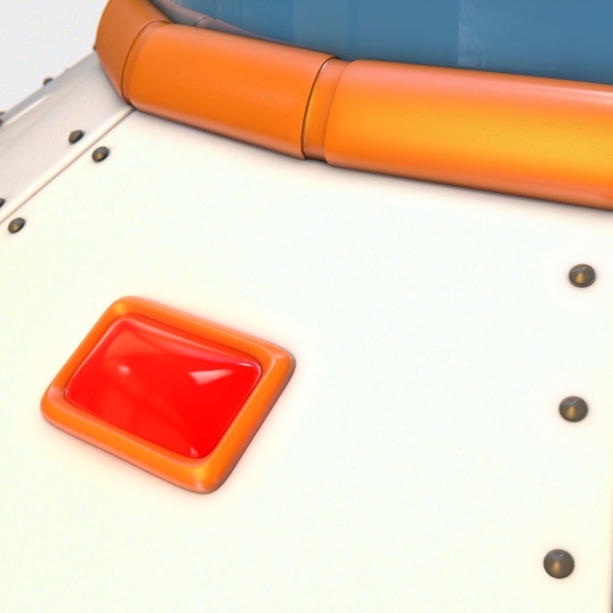 Low Poly Cartoon UFO Low-poly 3D model_7