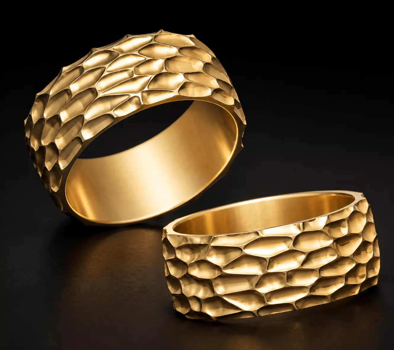 Organic Pebble Texture Ring STL 3D print model