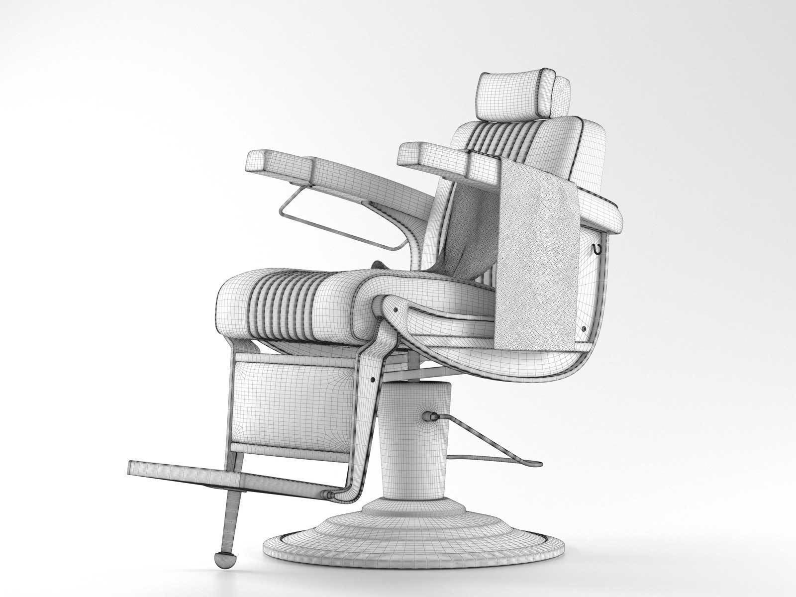 Bullfrog Barber Chair 3D model_1