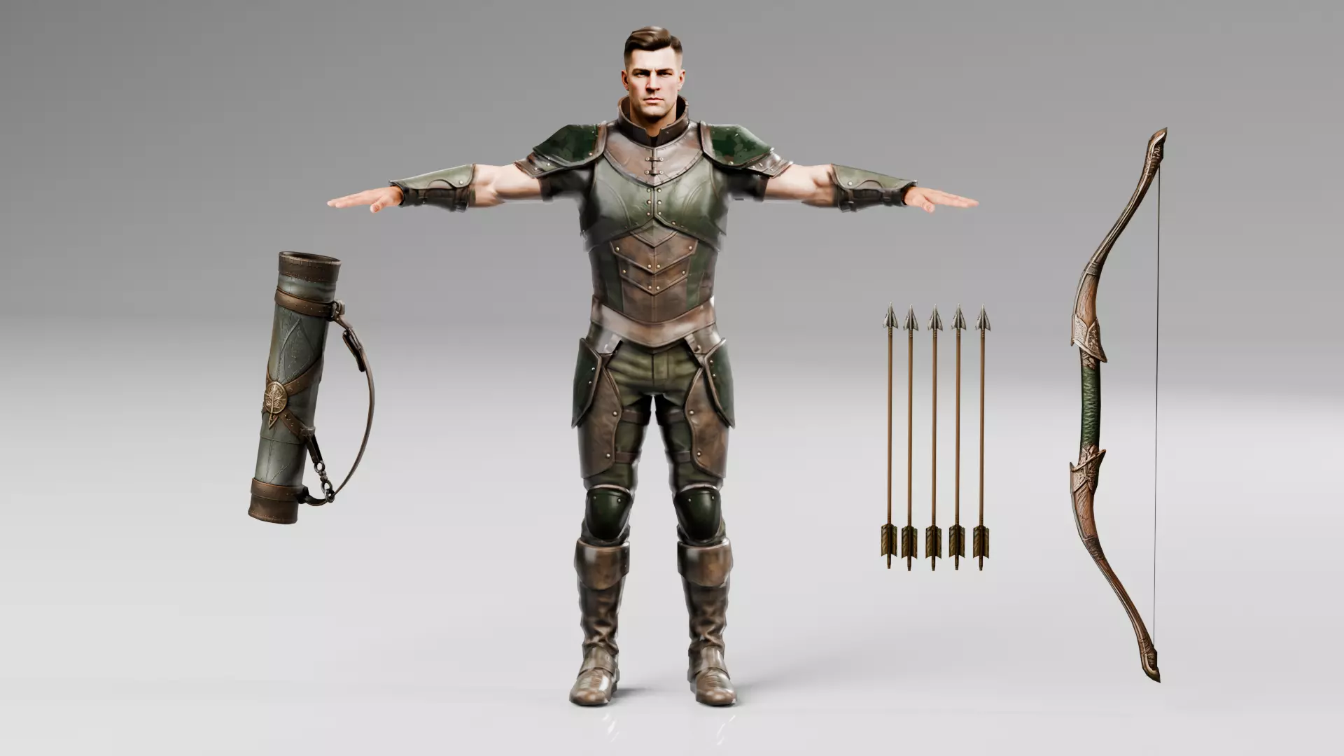 Archer - Male Character Low-poly 3D model