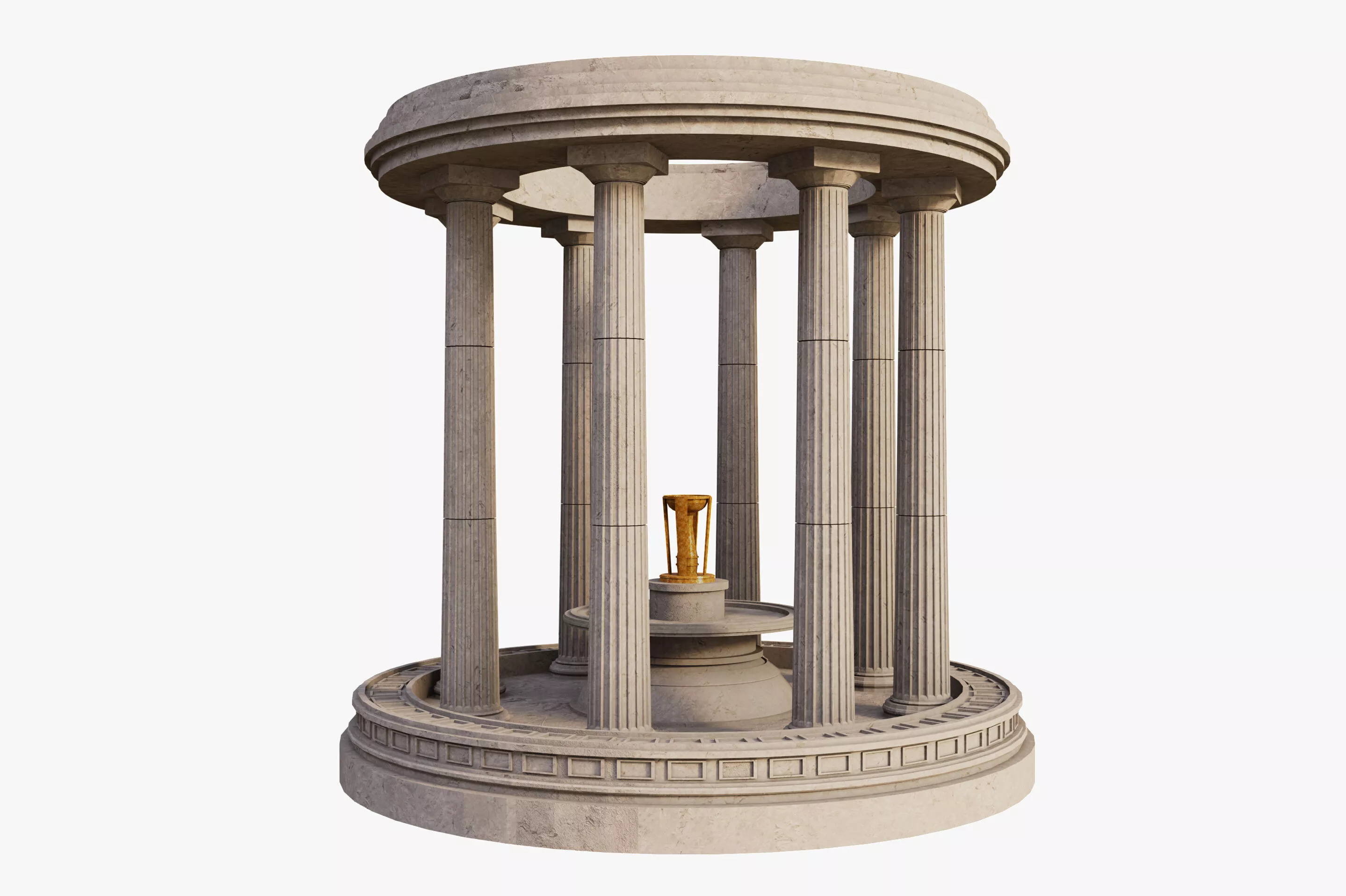 Classic Open Mini Temple Free 3D model