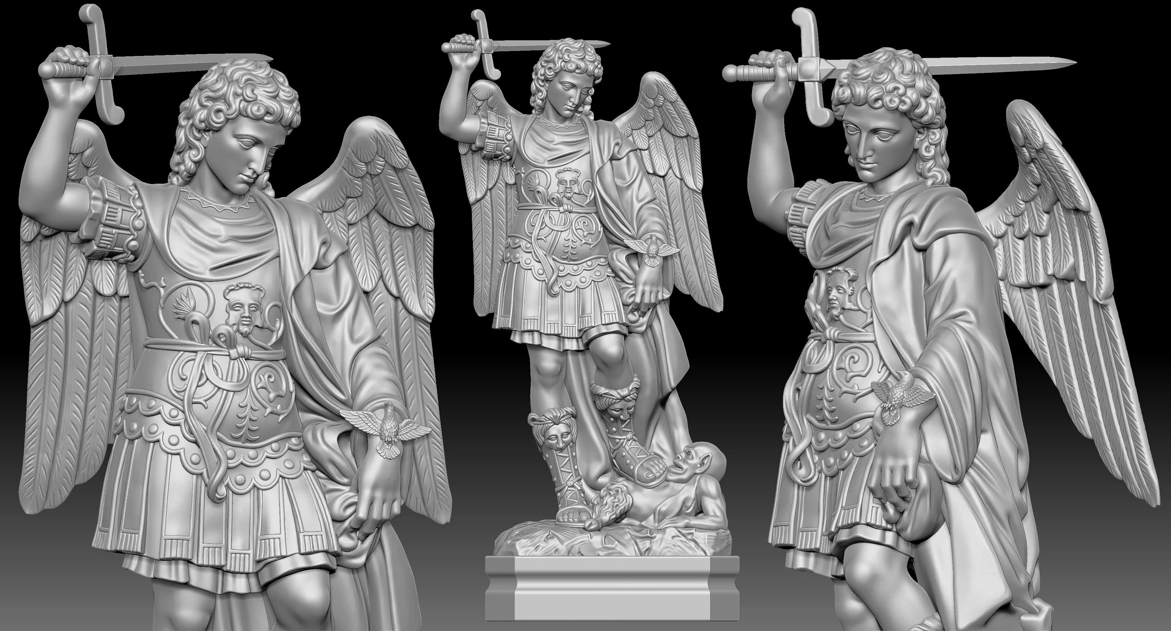 ARCHANGEL MICHAEL STATUE 3D print model