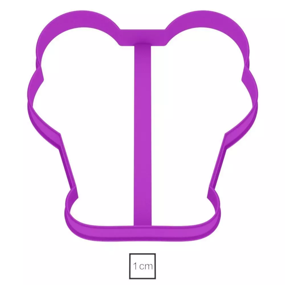 Cupcake Frog cookie cutter for professional Free 3D print model_0