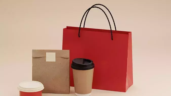 Takeaway set 3D model 6